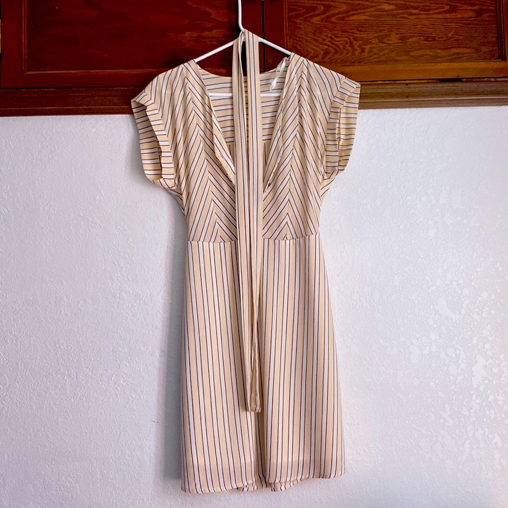 Monteau Brown & Cream Summer Dress